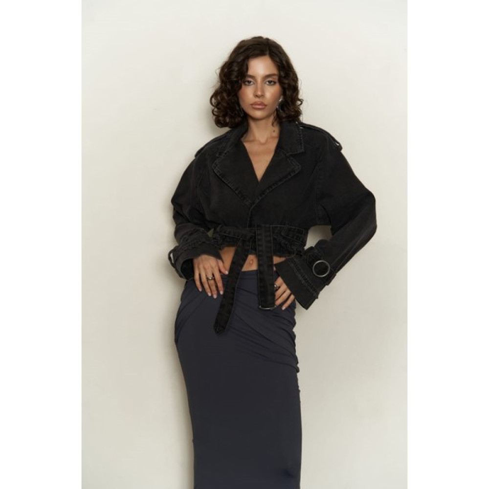 Mai Collection Baggy Füme Biker Jean Ceket Bayan Ceket Fiyatı