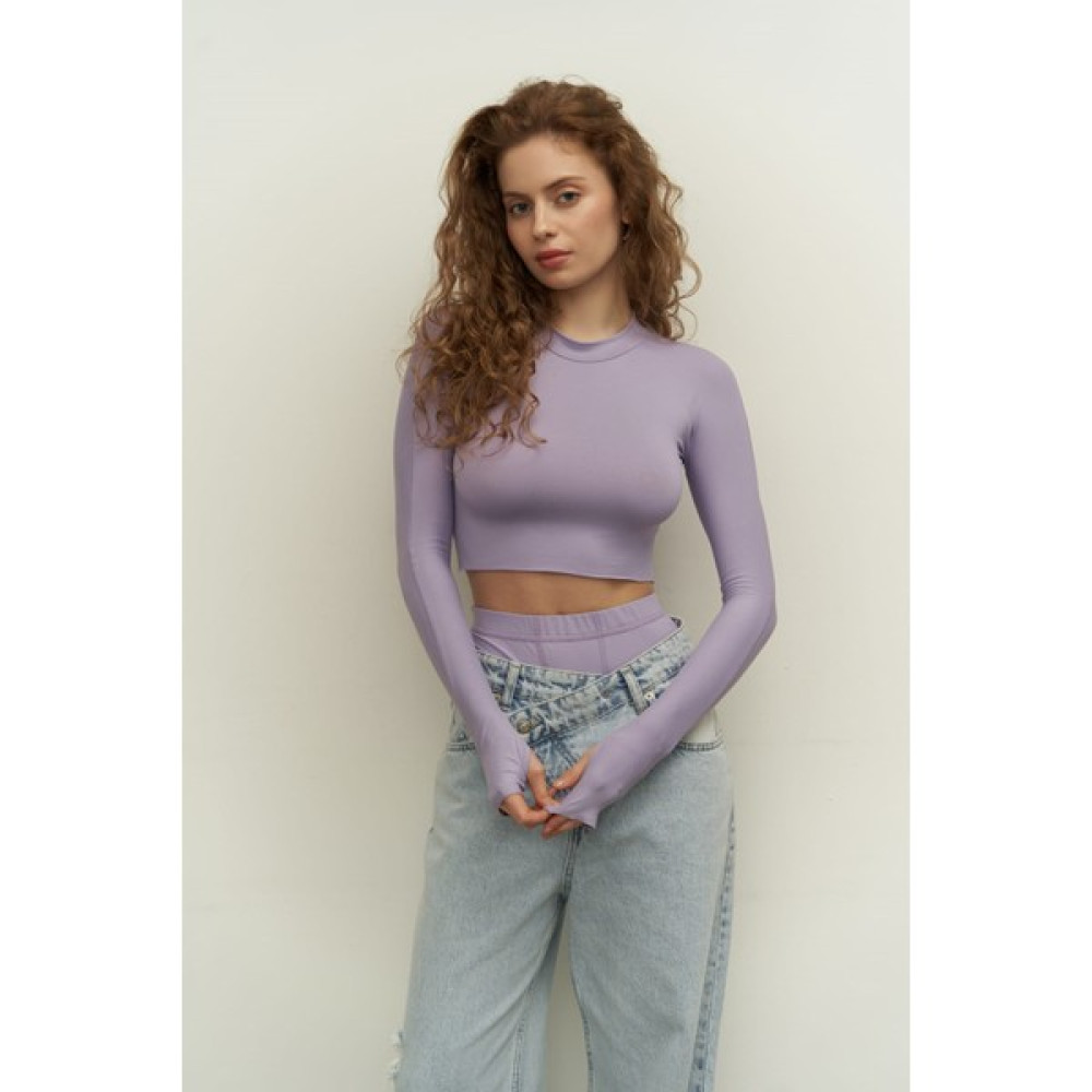 Mai Collection Biance Lila Crop Bluz Fiyatı