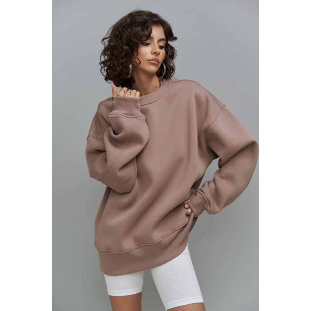Mai Collection Cashback Boz Gri Oversize Sweatshirt Bayan Sweatshirt Fiyatı