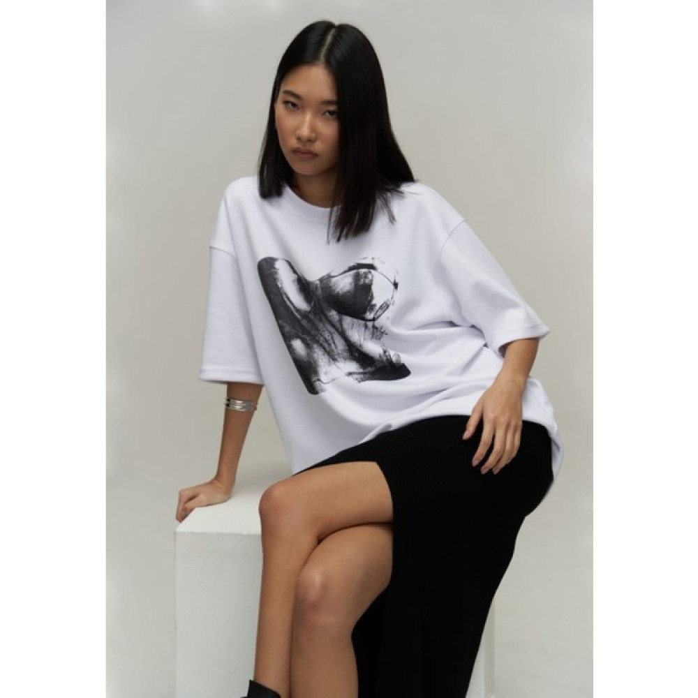 Mai Collection Corset Beyaz Oversize T-Shirt Bayan T-shirt Fiyatı