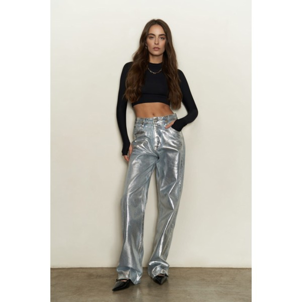 Mai Collection Marla Gümüş Basic Kot Pantolon Bayan Jeans / Kot Pantolon Fiyatı