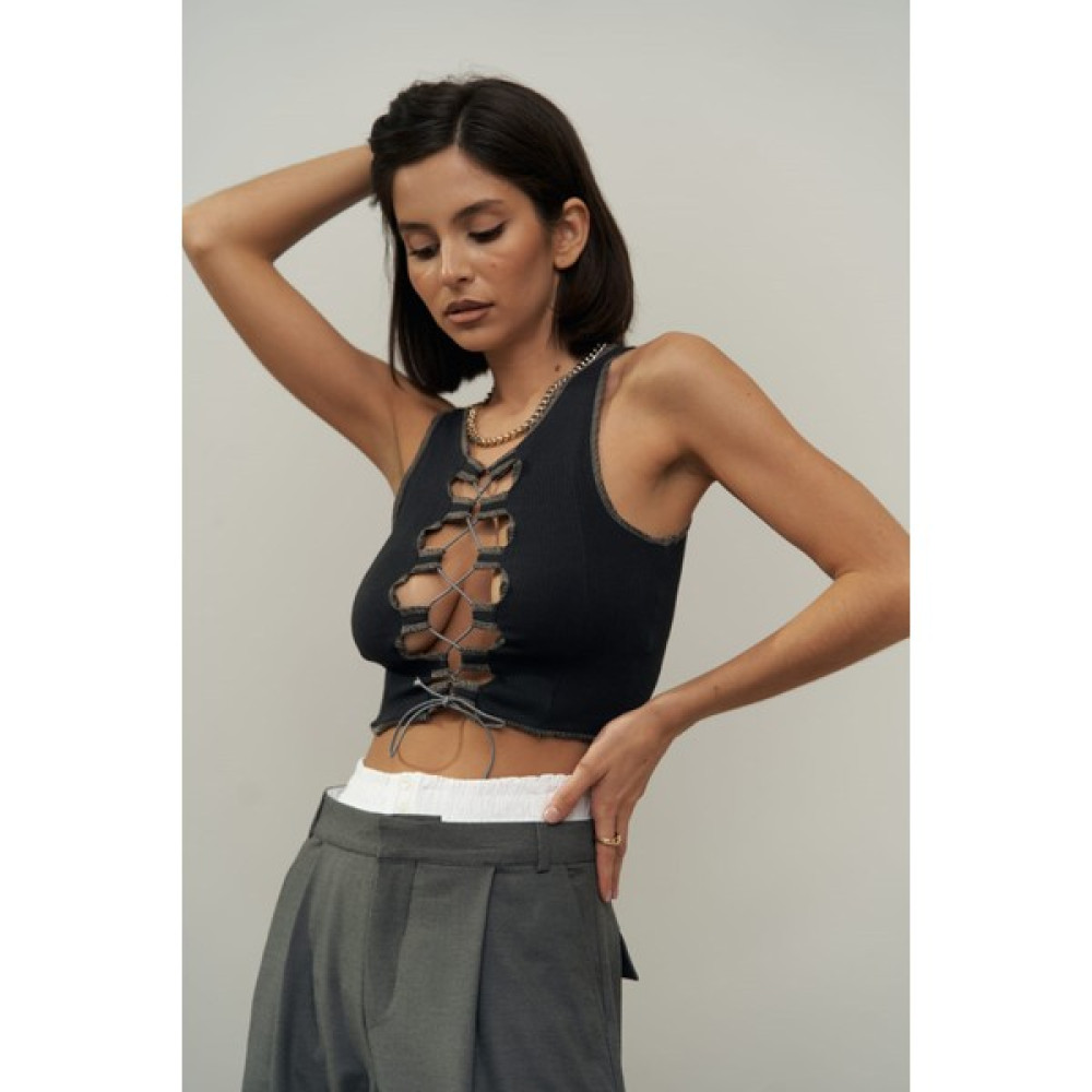 Mai Collection Rawon Antrasit Crop Bayan Atlet Fiyatı