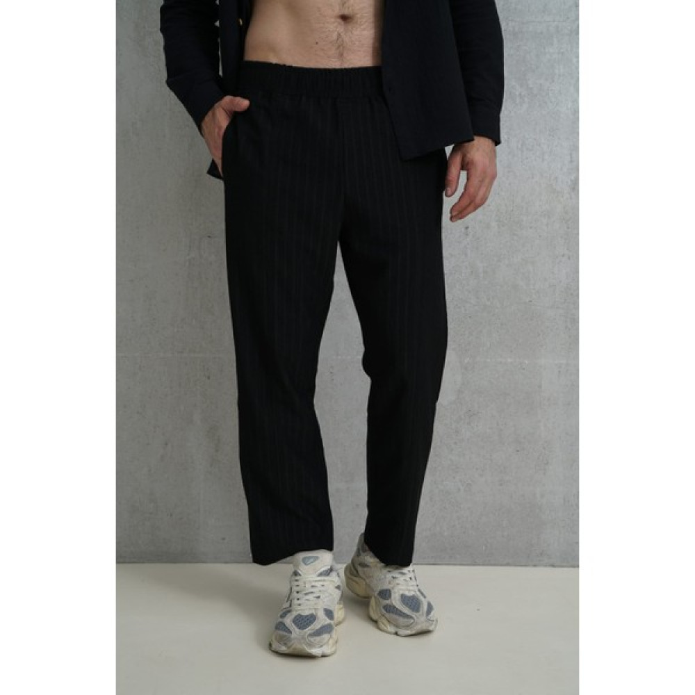 Mai Collection Robin Rachel Örme Kumaş Siyah Pantolon Erkek Pantolon Fiyatı
