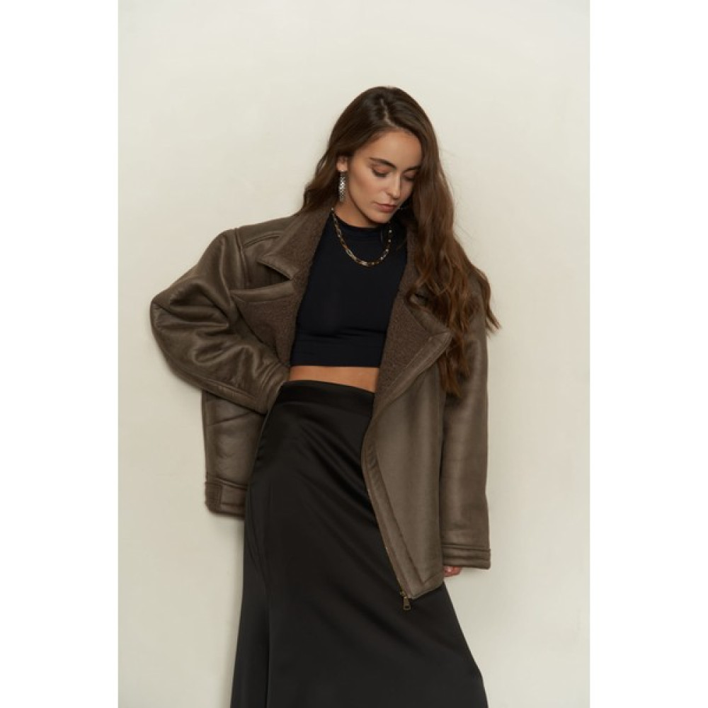 Mai Collection Shelby Taupe Içi Kürklü Mont Bayan Mont Fiyatı