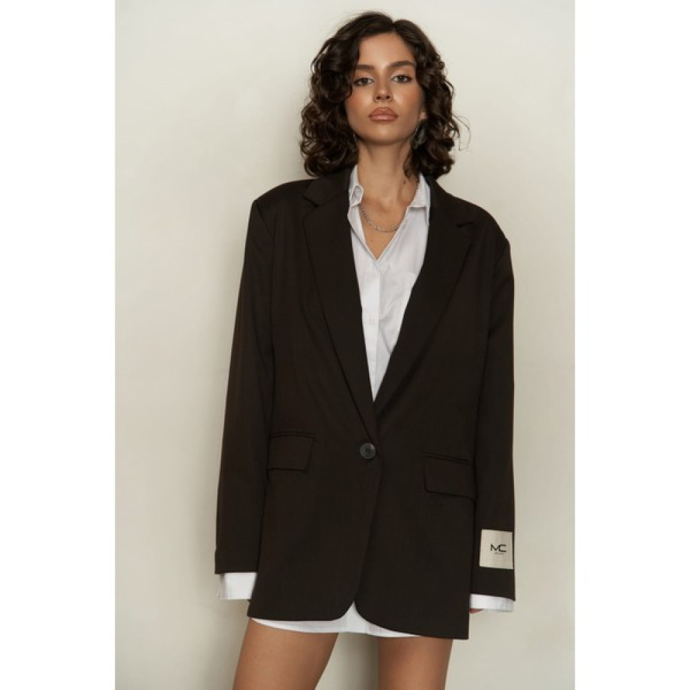 Mai Collection Spencer Kahverengi Blazer Ceket Bayan Ceket Fiyatı