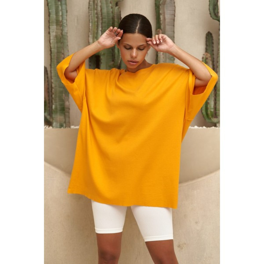 Mai Collection Taylor Oversize Turuncu T-Shirt Bayan T-shirt Fiyatı
