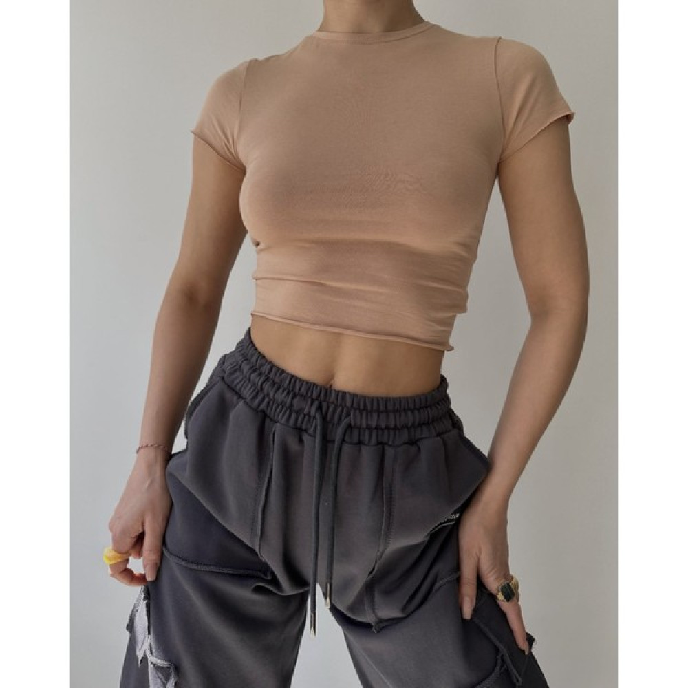 Mai Collection Toppin Caramel Penye Crop Bluz Fiyatı