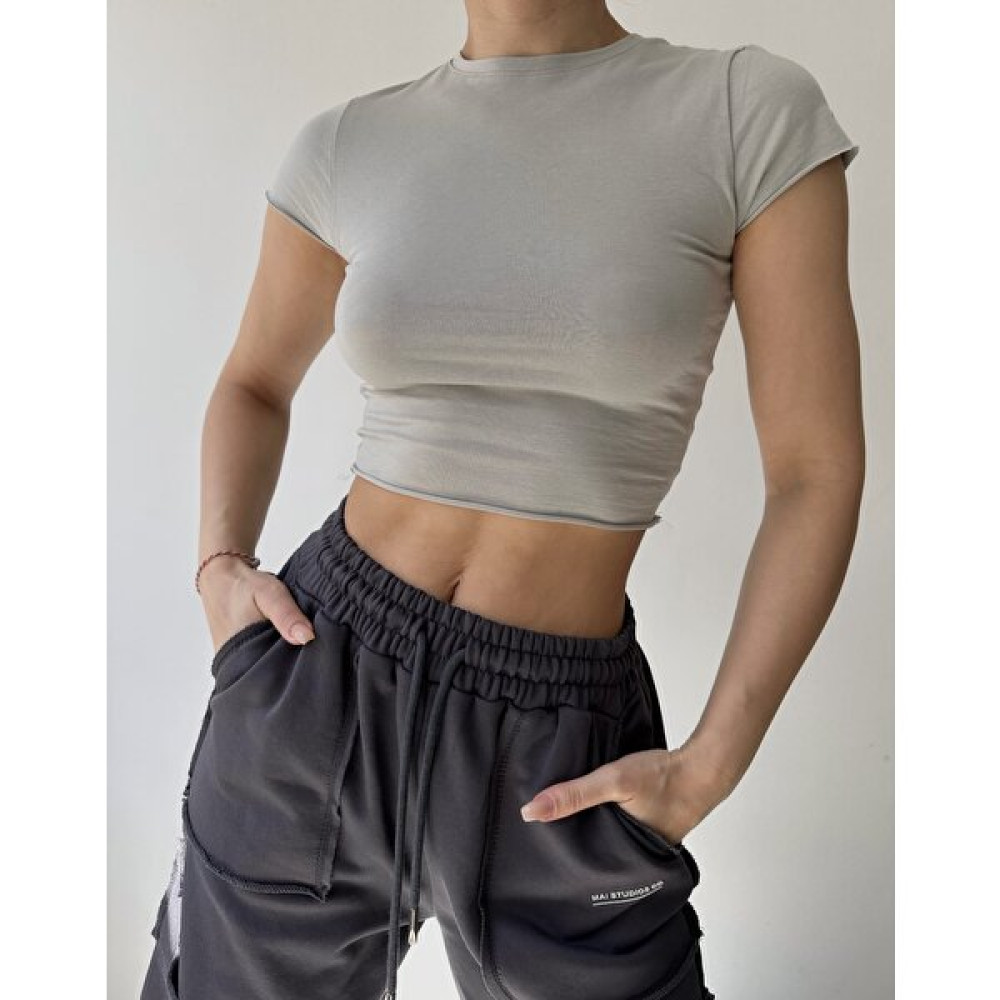 Mai Collection Toppin Duman Penye Crop Bluz Fiyatı