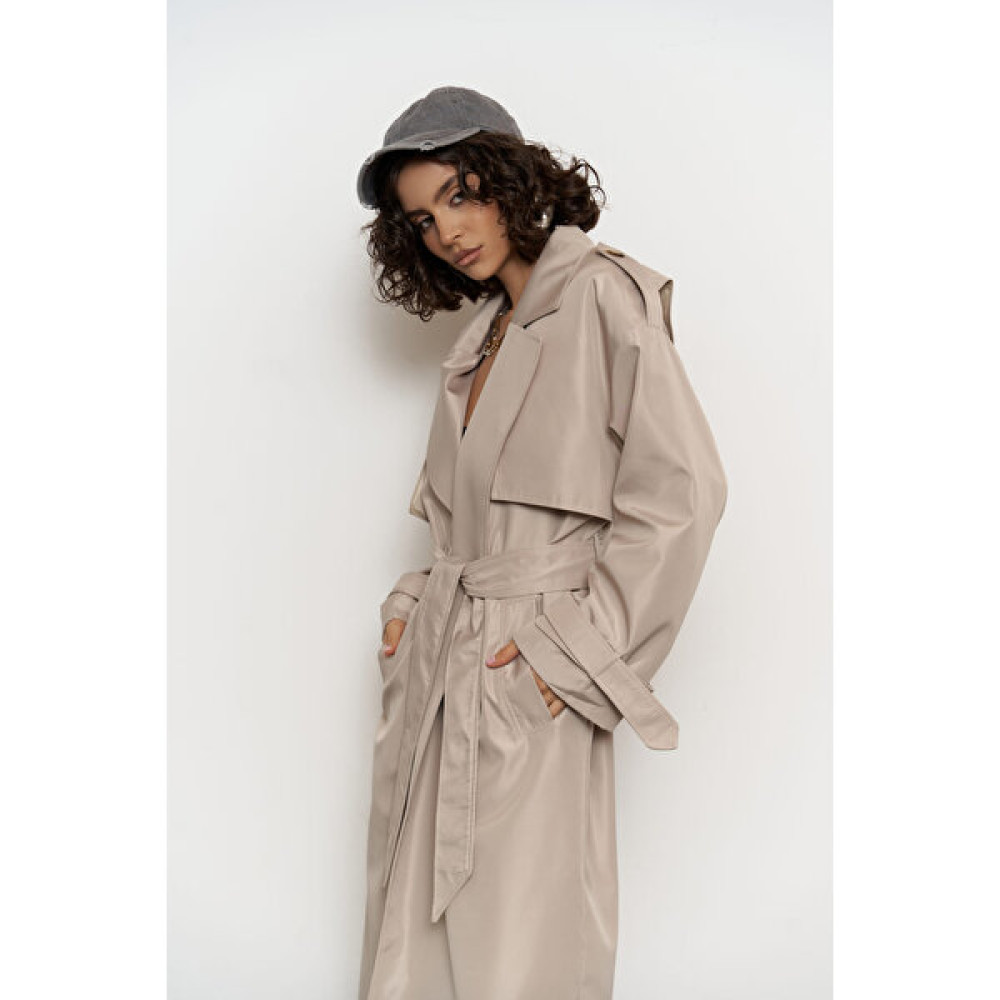 Mai Femme Gri Oversize Trençkot Kadın Trençkot Fiyatı