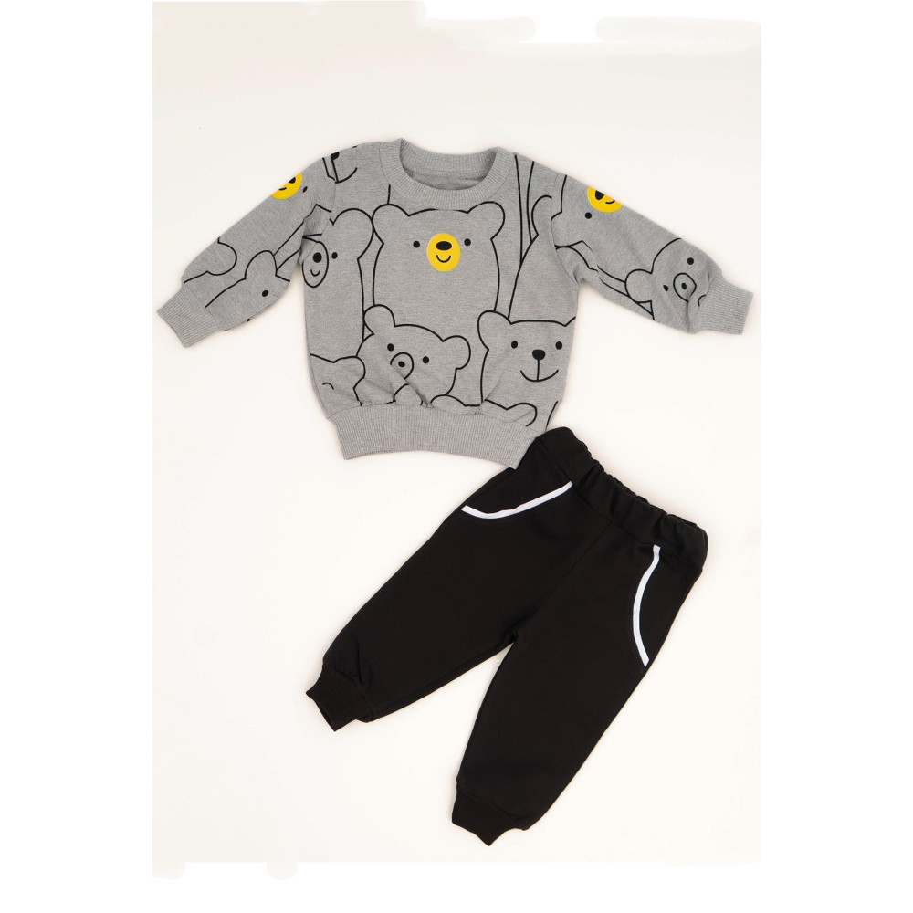 Mai Perla Smile Bear Nose 2 Li Unisex Bebek Alt Üst Takım 18-24 AY Beden Bebek Giyim-Tekstil Fiyatı