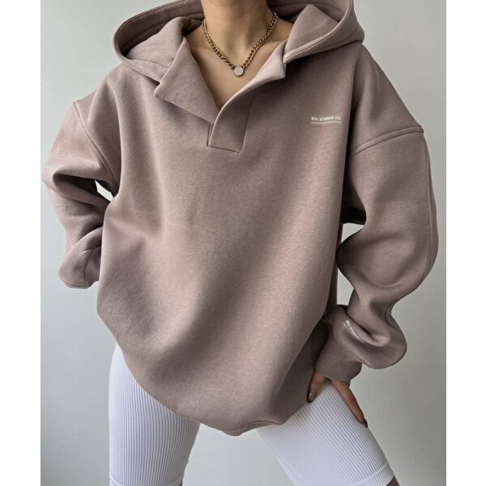 Mai Polo Boz Gri Hoodie Sweatshirt Bayan Sweatshirt Fiyatı