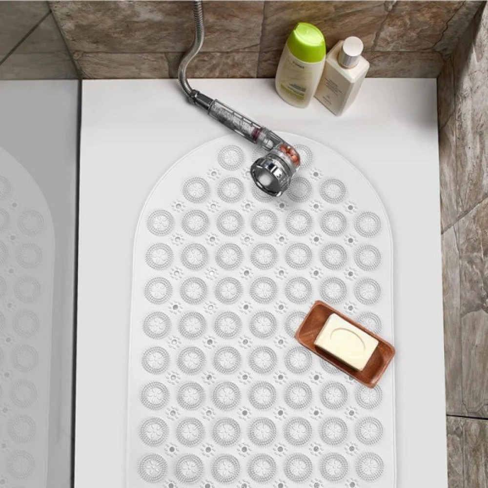MAİN SHOP 1 Adet Beyaz Duşa Kabin Banyo & Duş Kaydırmazı & Küvet Paspası Vantuzlu Yapışır Oval Masajlı 37 x 69 cm Klozet Takımı Fiyatı
