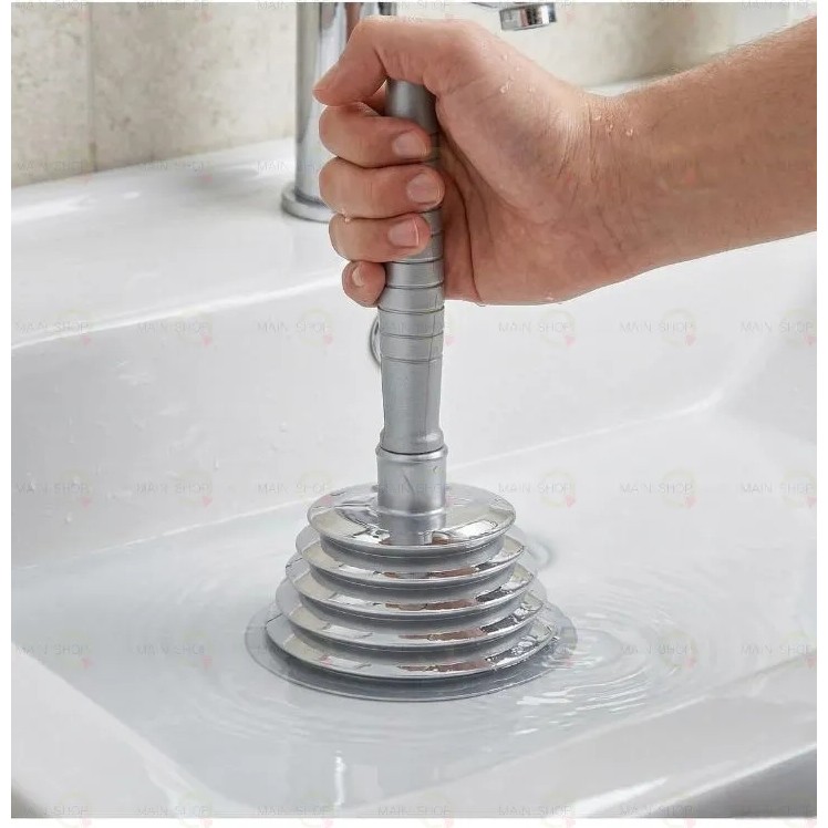 MAİN SHOP Küçük Körüklü Küvet ,Mutfak ve Banyo Vantuz Pompa Tıkanık Lavabo Açıcı Manuel El Vantuzu Gri M-102 Diğer Fiyatı