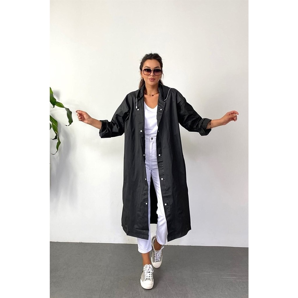 Main Shop Unisex Siyah Su Rüzgar Geçirmez Yağmurluk Diğer Fiyatı