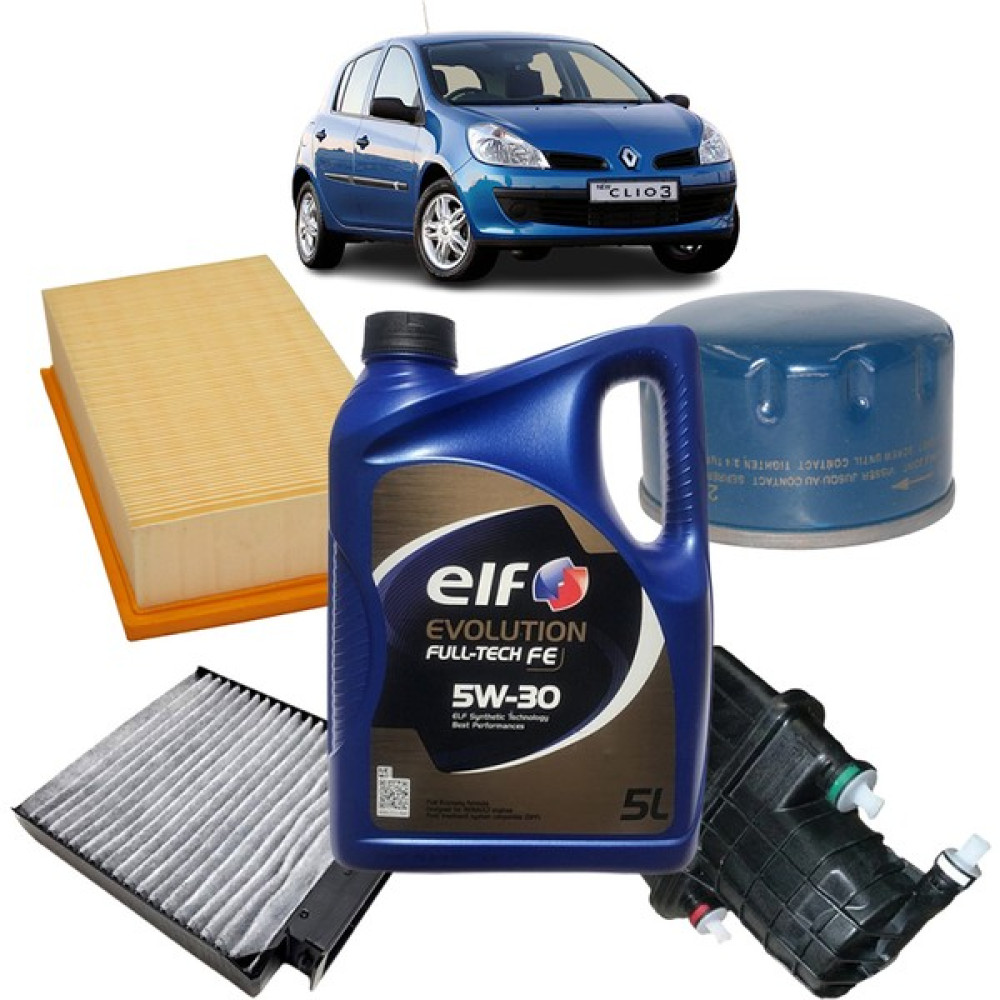 Mais Renault Clio 3 4plus Karbon Filtre Bakım Seti 1.5 Dci E.l.f Yağlı 2005-2012 KİT2077H Oto Filtre Grubu Fiyatı