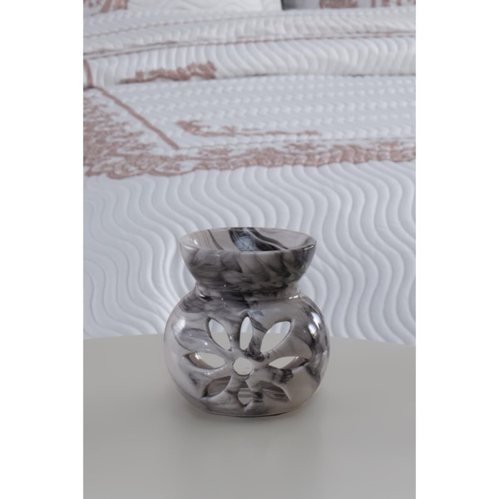 Maison Art Mood | Siyah | Seramik El Yapımı Buhurdanlık | Mumluk | Dekoratif Buhardanlık Şamdan Fiyatı
