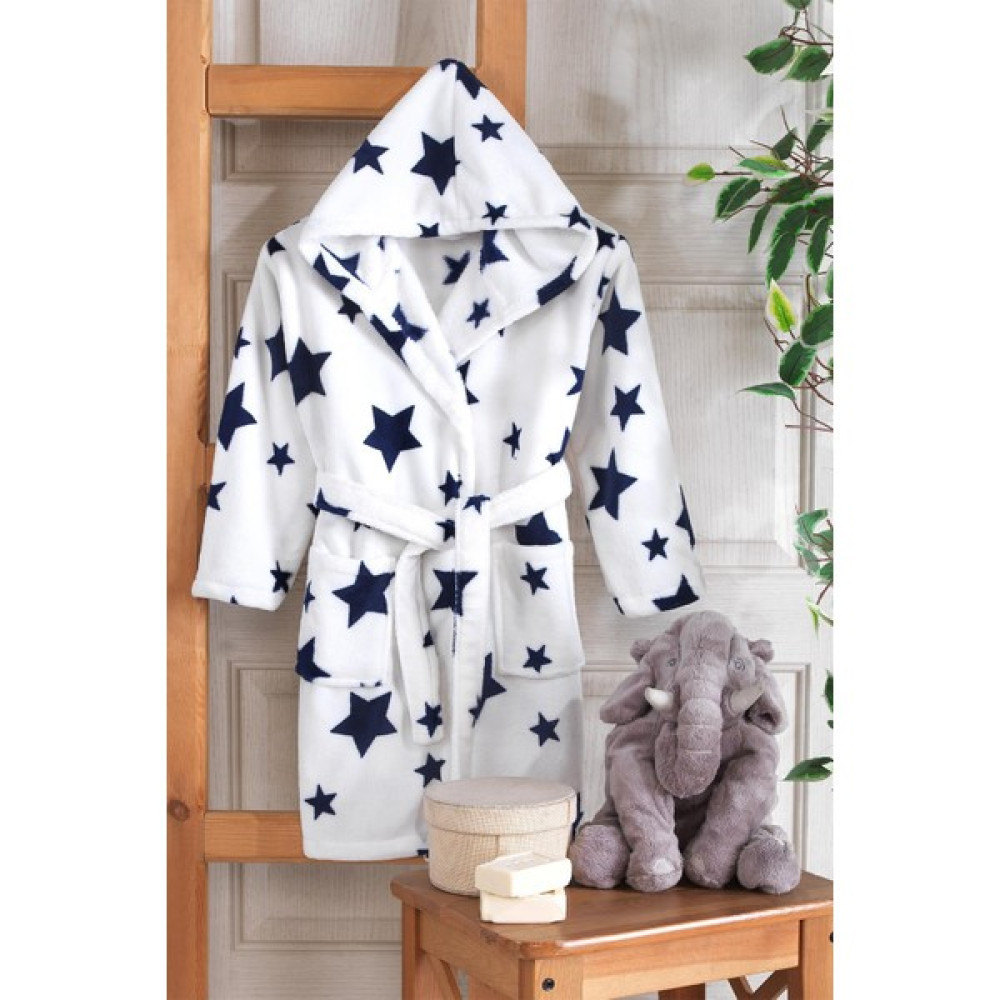 Maison Art Sky | Kapşonlu Unisex Wellsoft Çocuk Peluş Sabahlık | Bornoz - 8 - 10 Yaş - Beyaz Bornoz Fiyatı