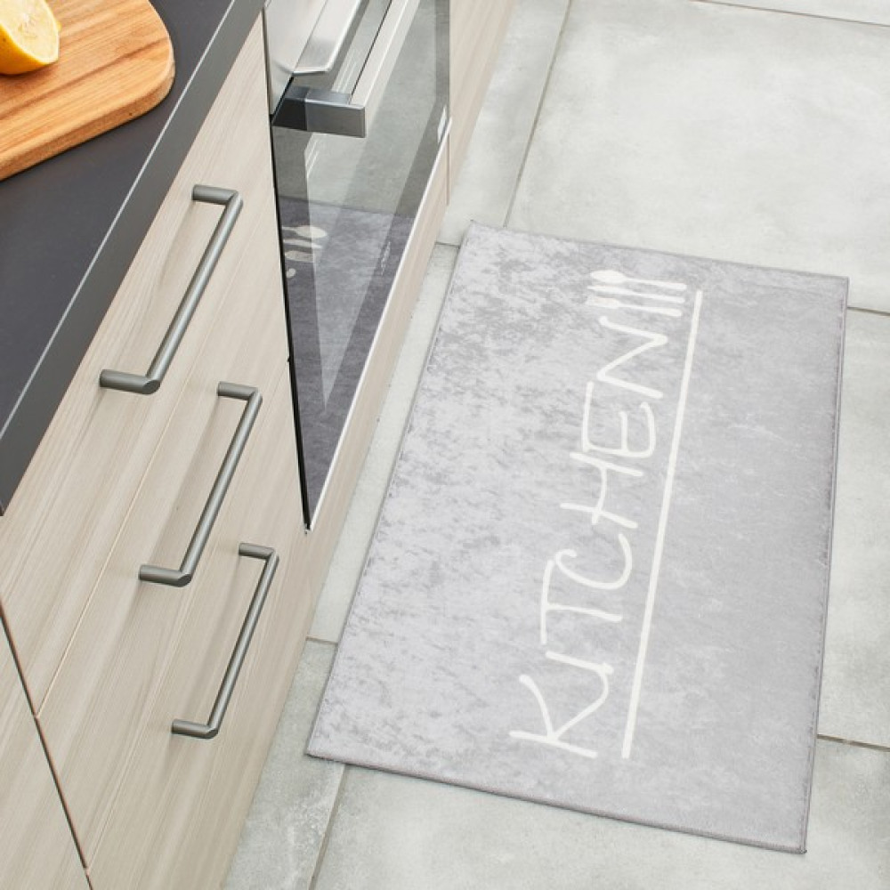 Maison Nazar Makine Yıkanabilir Mutfak Halısı, Mutfak, Pasaj Halısı, Banyo Halısı, Koridor Halısı - 80 x 150 cm - Gri Salon Halısı Fiyatı