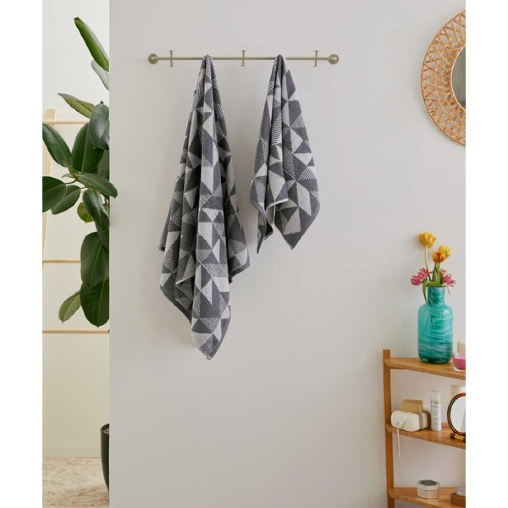 Maisonette Trıangles Havlu - 70 x 140 cm - Açık Bej Banyo Havlusu Fiyatı