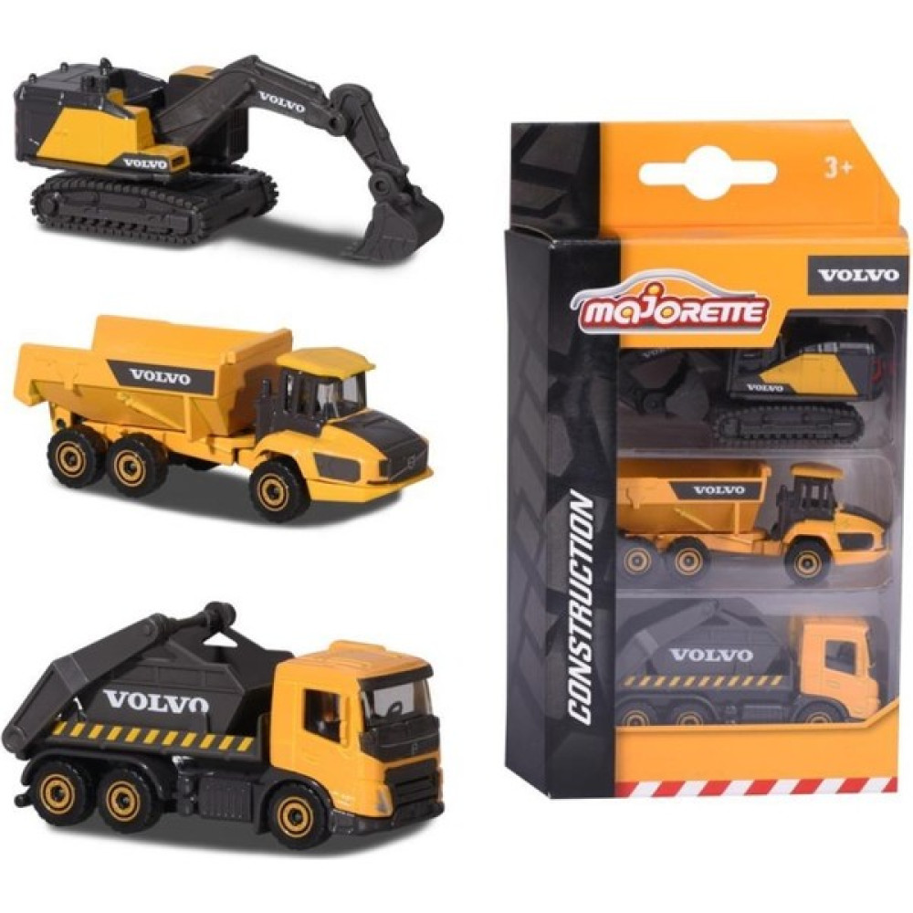 Majorette Volvo 3'lü Metal Diecast İnşaat Araç Seti - Ekskavatörlü 212057284 Oyuncak Araç Fiyatı