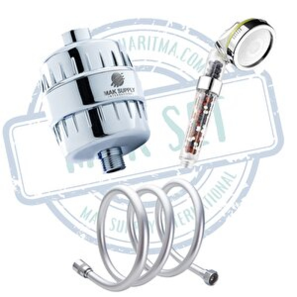 Mak Supply Mak Set Duş Filtresi ,duş Başlığı Filtreli Ve Duş Hortumu 150cm , 3 Lü Set. Su Arıtma Cihazı Fiyatı