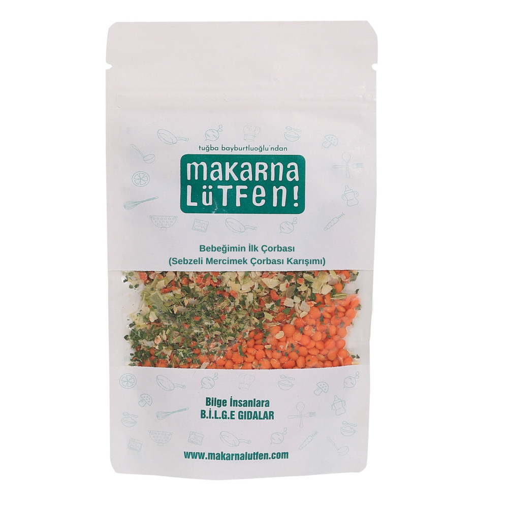 Makarna Lütfen Bebeğimin Ilk Çorbası Sebzeli Mercimek Çorbası Karışımı 50gr Bebek Mamaları Fiyatı