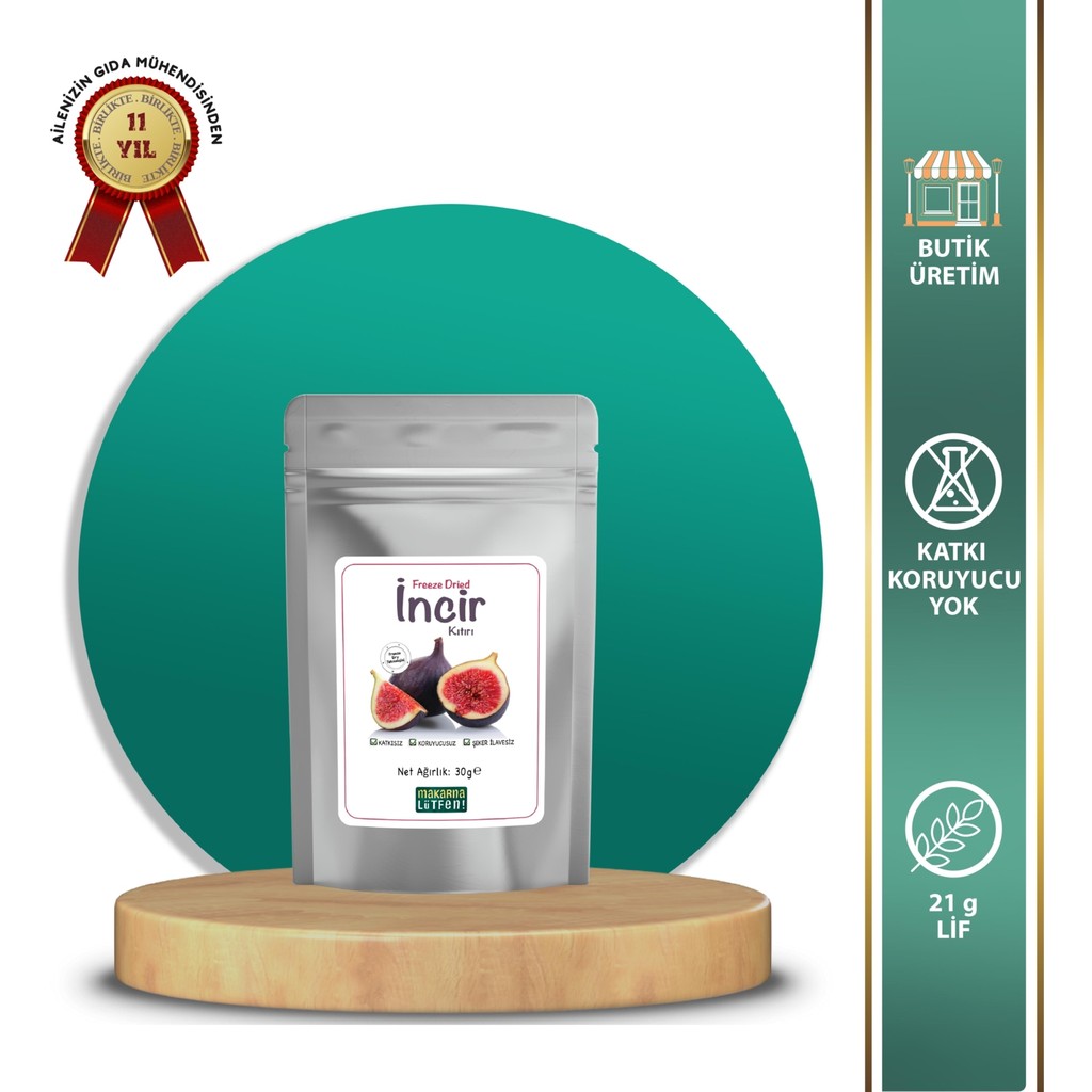 Makarna Lütfen İncir Kuru Meyve Cipsi Dondurularak Kurutulmuş Freeze Dried Meyve Kıtırı (30 g) - 30 gr Kuru Meyve Fiyatı