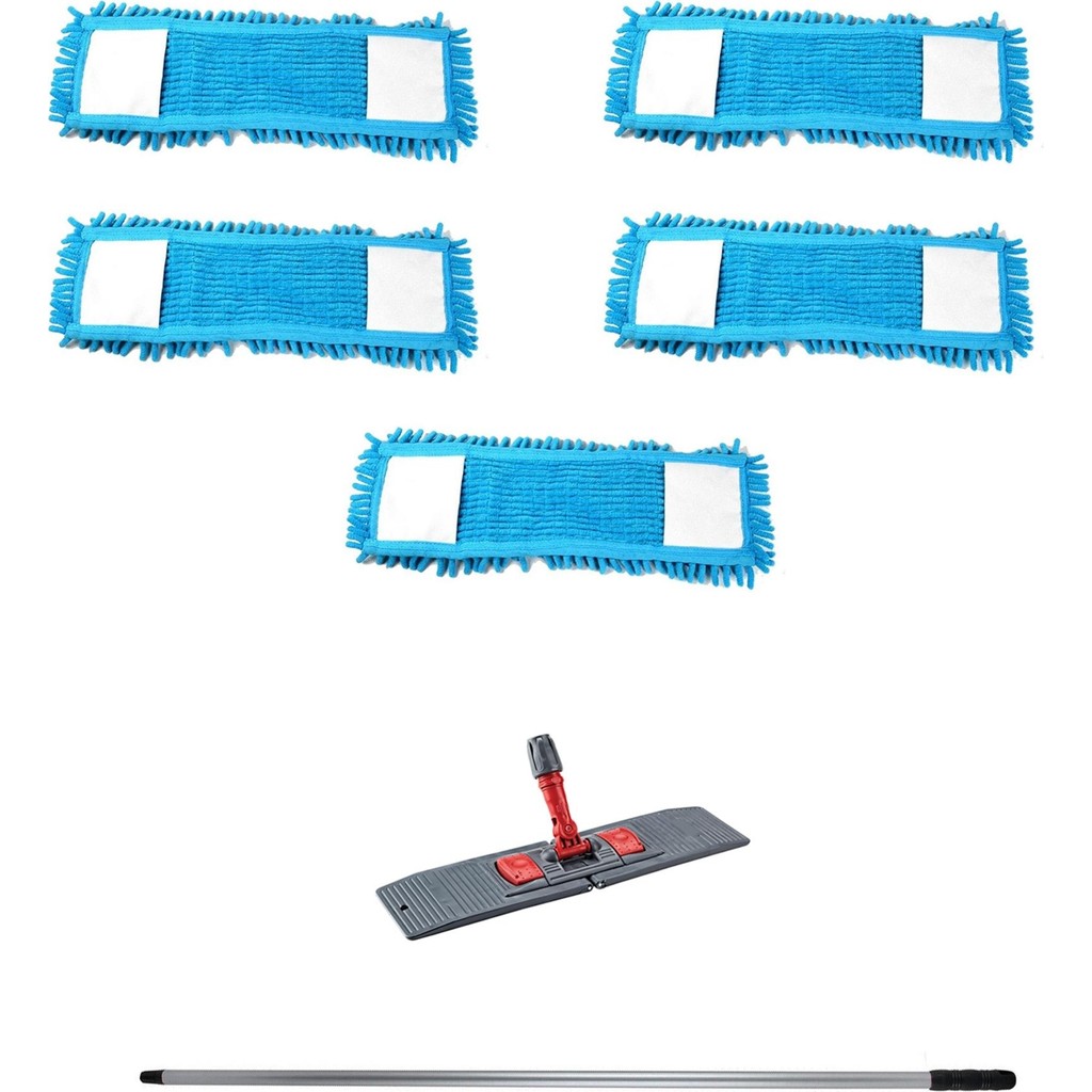 Makarna Şönil Kuru Nemli Palet Tablet Mop Yedek Seti Takımı - 5 Ad 80 Cm. Mop + Mop Tutucu + Sap Diğer Fiyatı