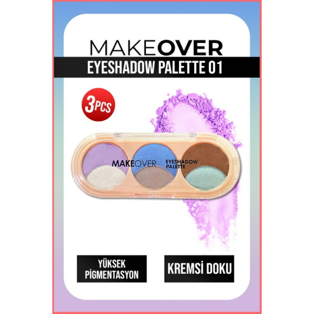 Makeover Eyeshadow Palette 3pcs No01 - kahve Göz Farı Fiyatı