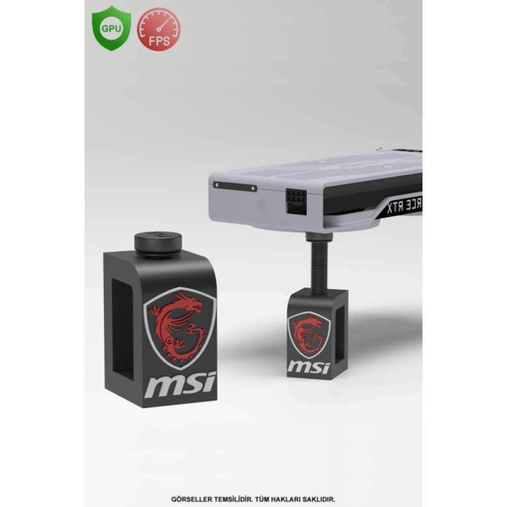 Makerpax Ayarlanabilir Ekran Kartı Tutucu, Ekran Kartı Destek Aparatı MSI, Siyah/Beyaz Bilgisayar Yedek Parça Fiyatı