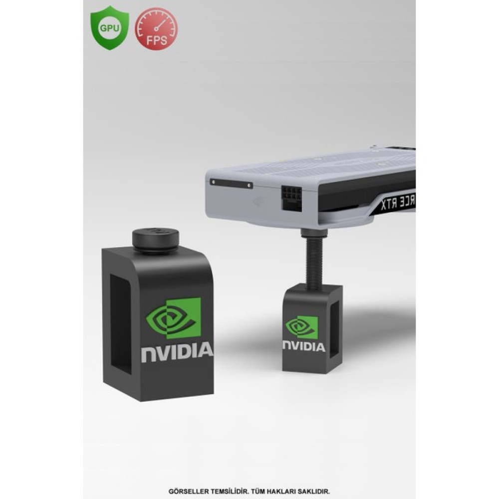 Makerpax Ayarlanabilir Ekran Kartı Tutucu, Ekran Kartı Destek Aparatı, Nvidia , Siyah / beyaz Bilgisayar Yedek Parça Fiyatı