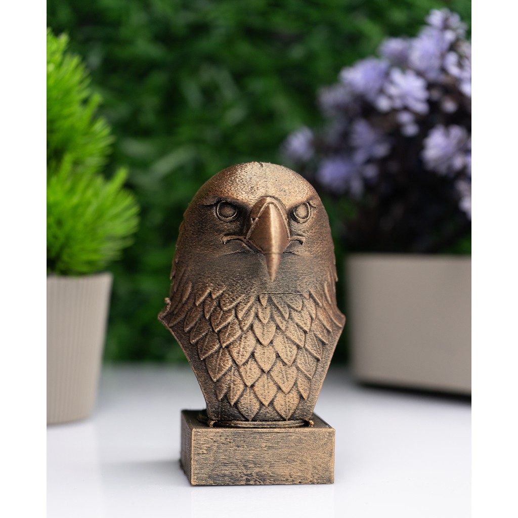 Makerpax Kartal Büst Heykel – El Yapımı Dekoratif Figür 12CM – Masa Üstü Biblo Biblo Fiyatı