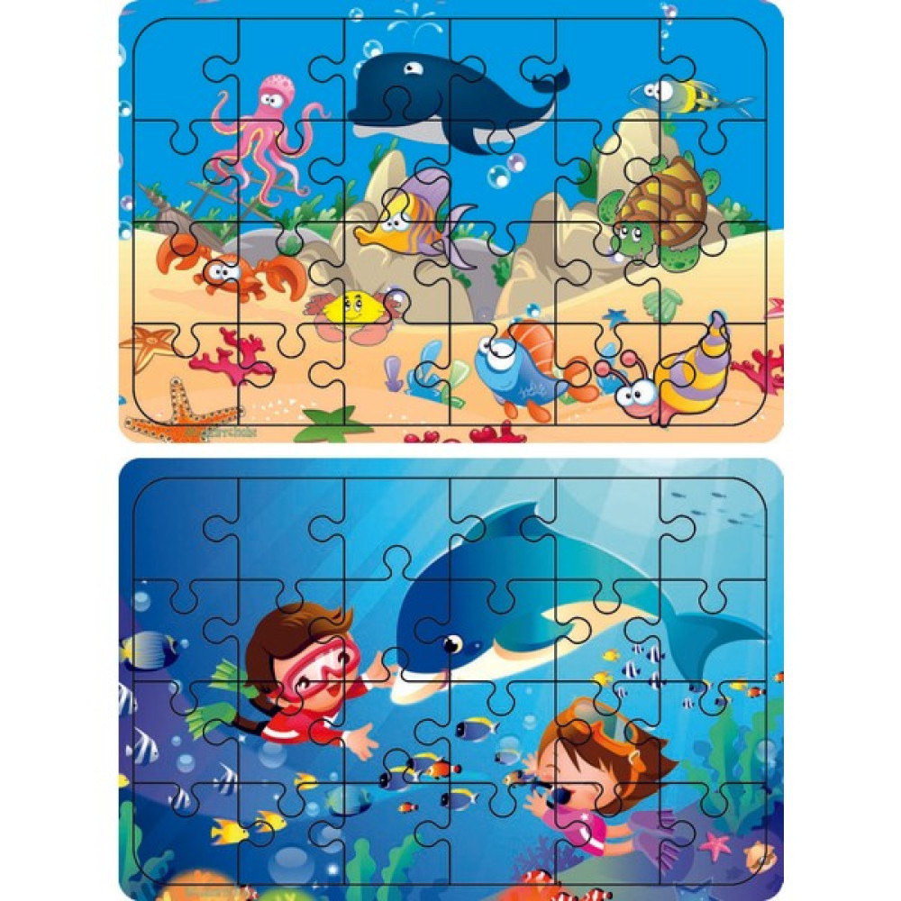 Maketçiniz Ahşap 24 Parça Eğitici 2 Adet Yapboz Puzzle Seti Bebek Oyuncakları Fiyatı