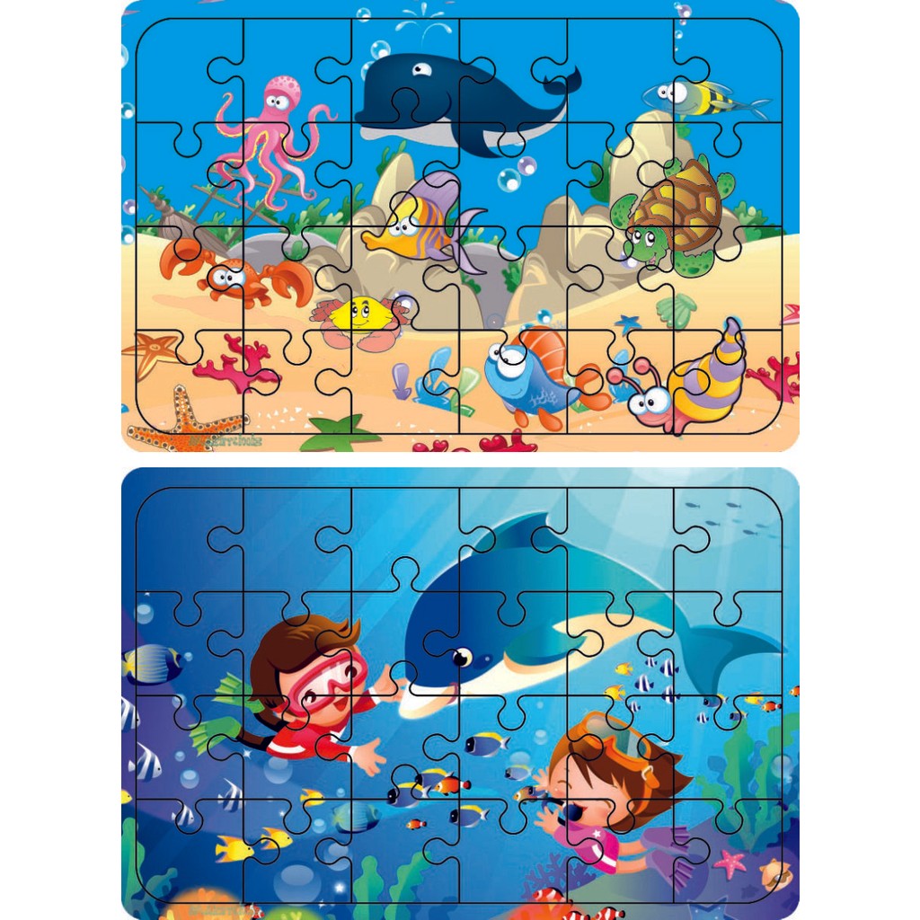 Maketçiniz Ahşap 24 Parça Eğitici 2 Adet Yapboz Puzzle Seti Anne Bebek Oyuncak Fiyatı