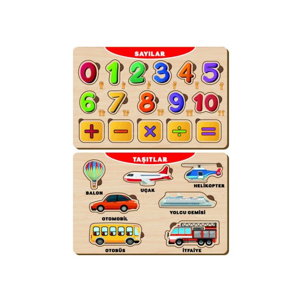 Maketçiniz Ahşap Bul Tak Eğitici 2 Adet Yapboz Puzzle Seti Anne Bebek Oyuncak Fiyatı