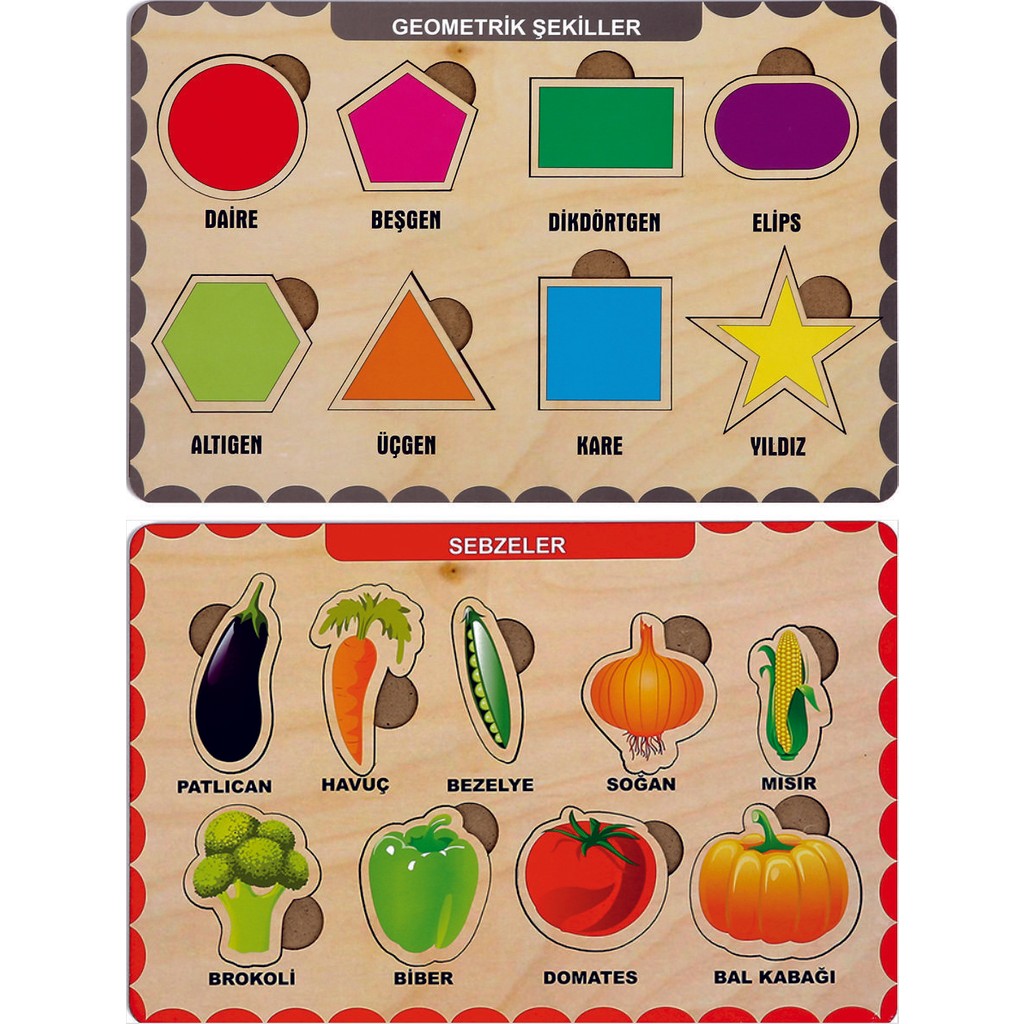 Maketçiniz Ahşap Bul Tak Eğitici 2 Yapboz Puzzle Seti Ahşap Malzeme ile Çocuk Gelişimi Destekler Anne Bebek Oyuncak Fiyatı