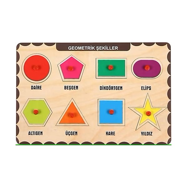 Maketçiniz Ahşap Oyuncak -Geometrik Şekiller Anne Bebek Oyuncak Fiyatı