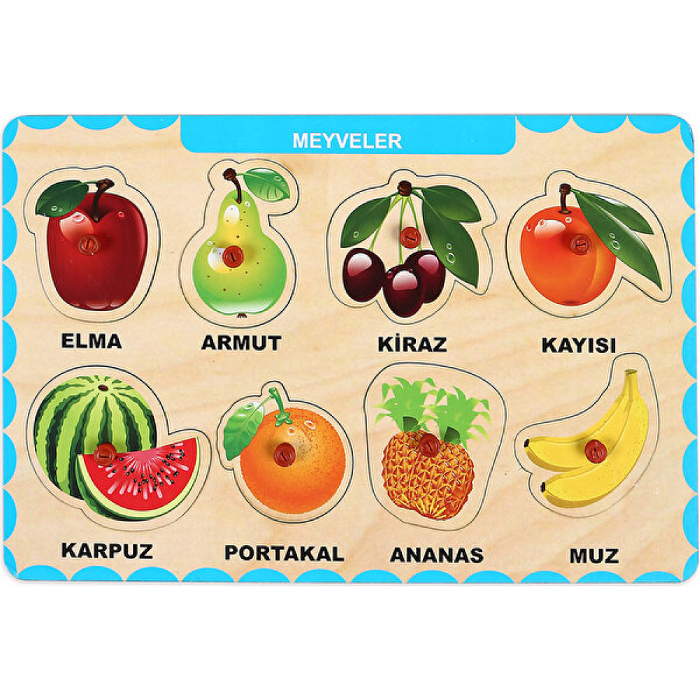 Maketçiniz Ahşap Tutmalı Eğitici Yapboz Meyveler Bebek Oyuncakları Fiyatı
