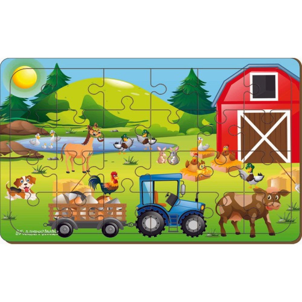 Maketçiniz Çiftlik 24 Parça Ahşap Puzzle Bebek Oyuncakları Fiyatı