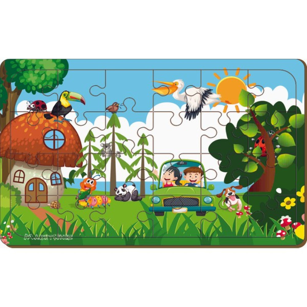 Maketçiniz Hayvanlar Alemi 24 Parça Ahşap Puzzle Eğitici Oyuncak Fiyatı