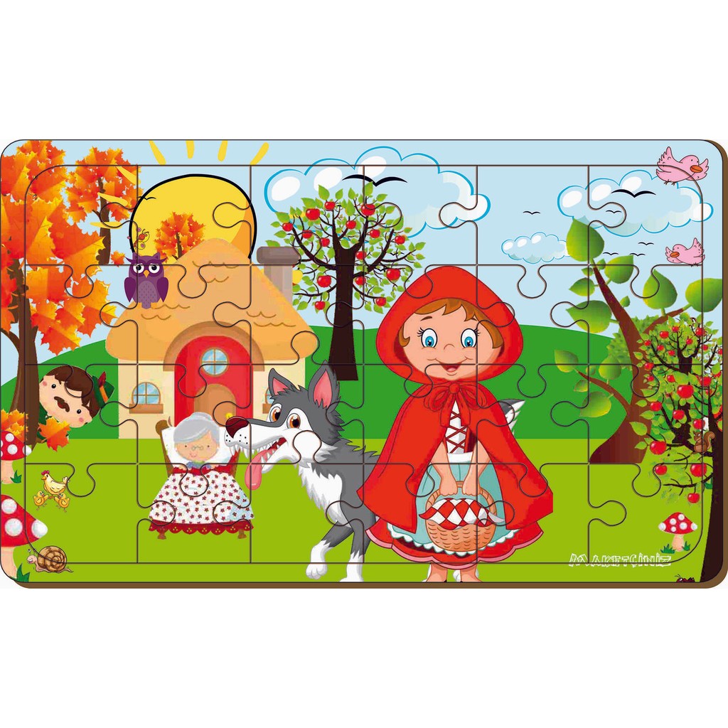 Maketçiniz Kırmızı Başlık Kız 24 Parça Ahşap Puzzle Anne Bebek Oyuncak Fiyatı