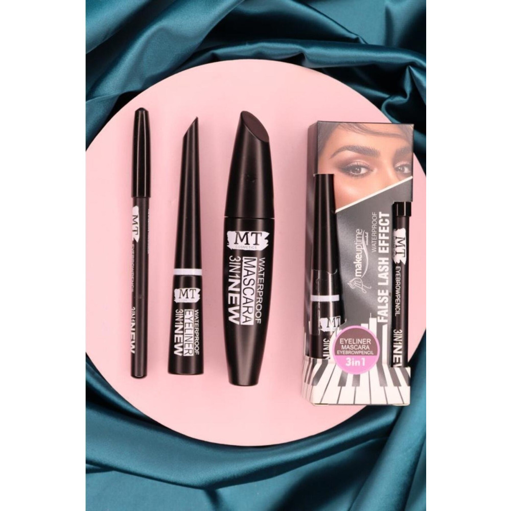 Makeuptime 3 In 1 Suya Dayanıklı Maskara & Kalem & Eyeliner Seti Rimeller / Maskaralar Fiyatı