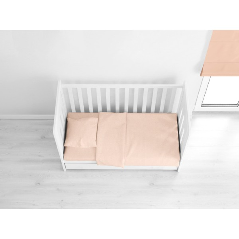 Makiteks %100 Pamuk 4 Parça Bebek Nevresim Seti 100X150 Nevresim, 120X180 Çarşaf , 2(35X45) Yastık Kılıfı - 120 x 180 cm - Pudra Bebek Nevresim Takımı Fiyatı