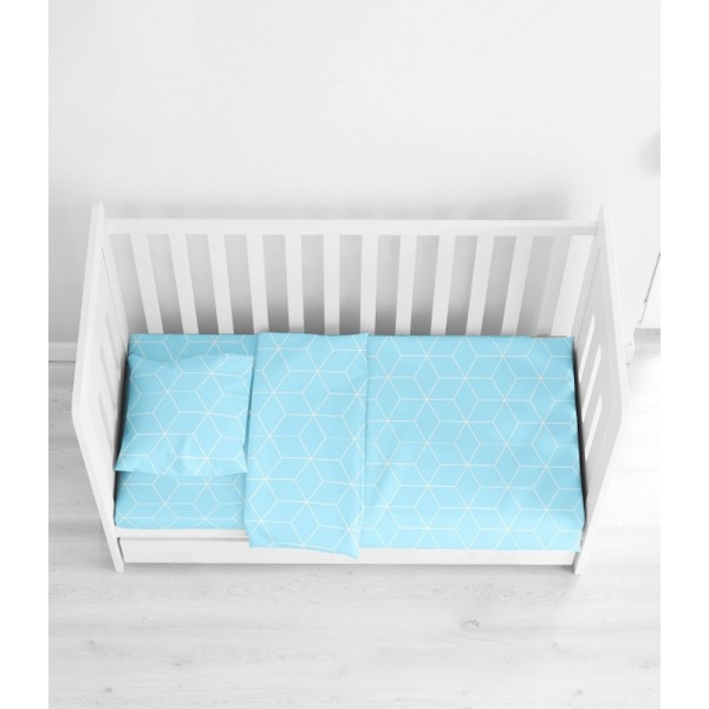 Makiteks 100% Pamuk 4 Parça Bebek Nevresim Seti 100X150 Nevresim, 120X180 Çarşaf , 2(35X45) Yastık Kılıfı - Mavi - 120 x 180 cm Bebek Nevresim Takımı Fiyatı