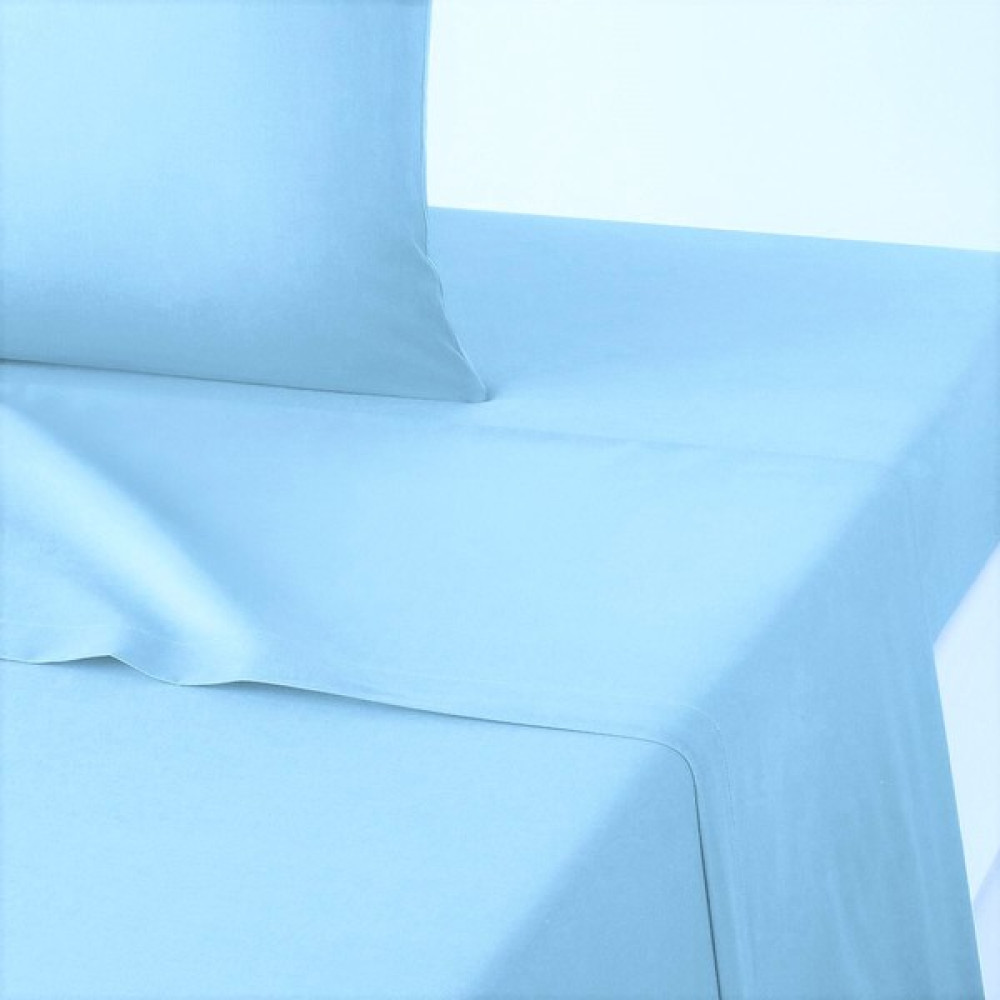 Makiteks %100 Pamuklu Açık Mavi 240 x 260 cm. Çift Kişilik Lastiksiz Düz Çarşaf - 240 x 260 cm Çarşaf Fiyatı