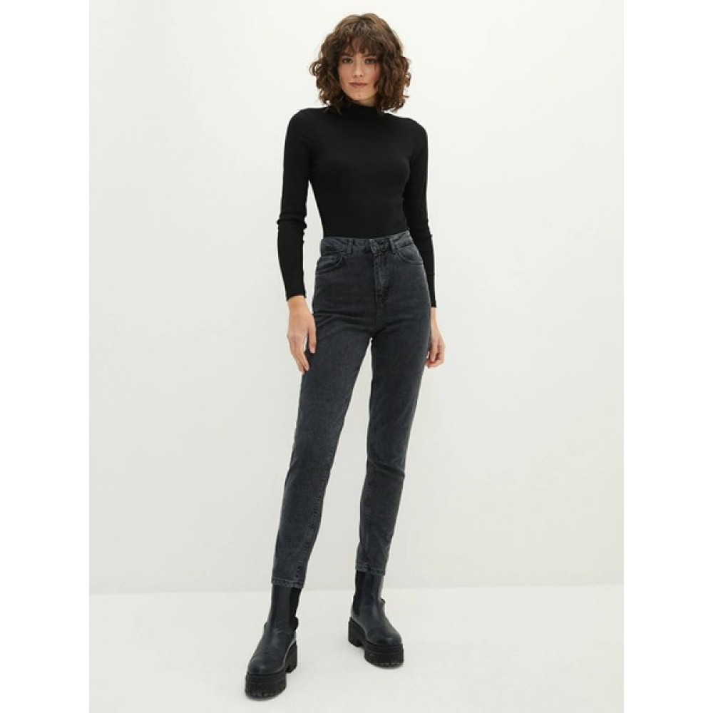 Makras Exclusive Antrasit Yüksek Bel Mom Jeans Boyfriend Erkek Jeans / Kot Pantolon Fiyatı