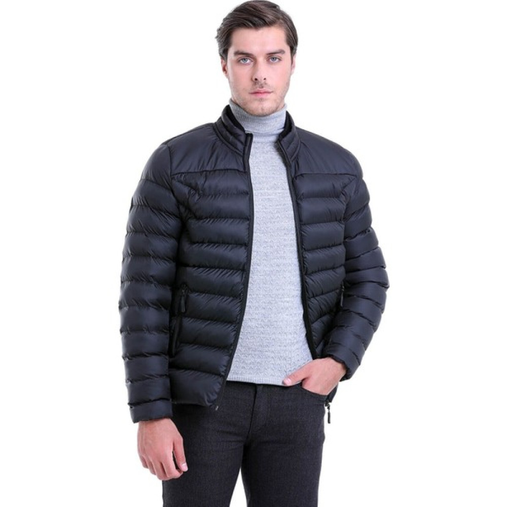 Makras Unisex Slim Fit Düz Yaka Rüzgar Geçirmez Erkek Kışlık Şişme Mont Erkek Mont Fiyatı