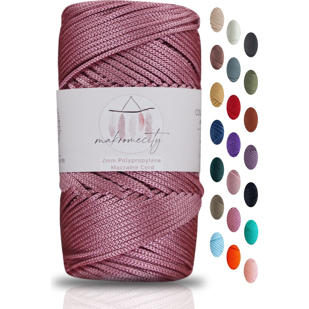 Makromecity Premium 100 Gr Polyester Makrome Ipi Gül Kurusu 2mm - 120 M Supla Ip Ve Çanta Ipliği - Gülkurusu Diğer Fiyatı