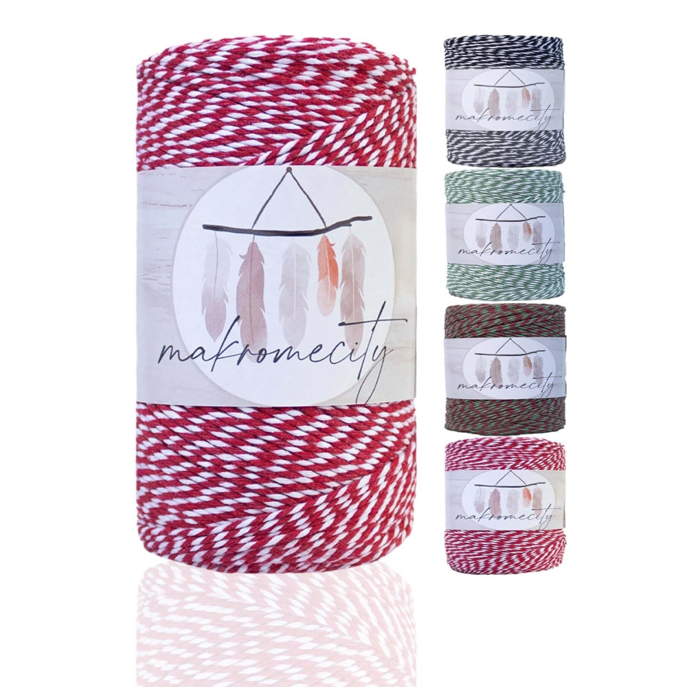 Makromecity Premium 200 Metre 200 G Kırmızı Beyaz Paket Ip Hediye Paketleme Ipi Marteniçka Ipi Twine Baker Hediyelik Eşya Fiyatı