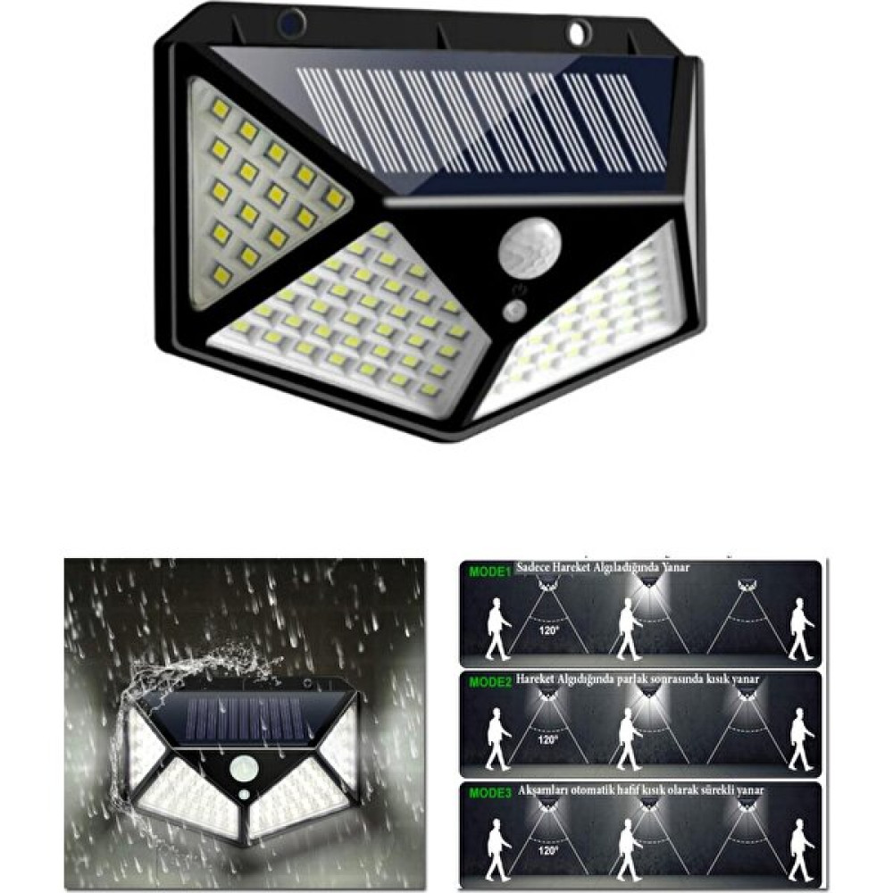 Maksipazar Sensörlü Duvar Tipi LED Aplik Güneş Enerjili Solar Projektör Aydınlatma LED Aplik Dış Mekan & Bahçe Oyuncakları Fiyatı